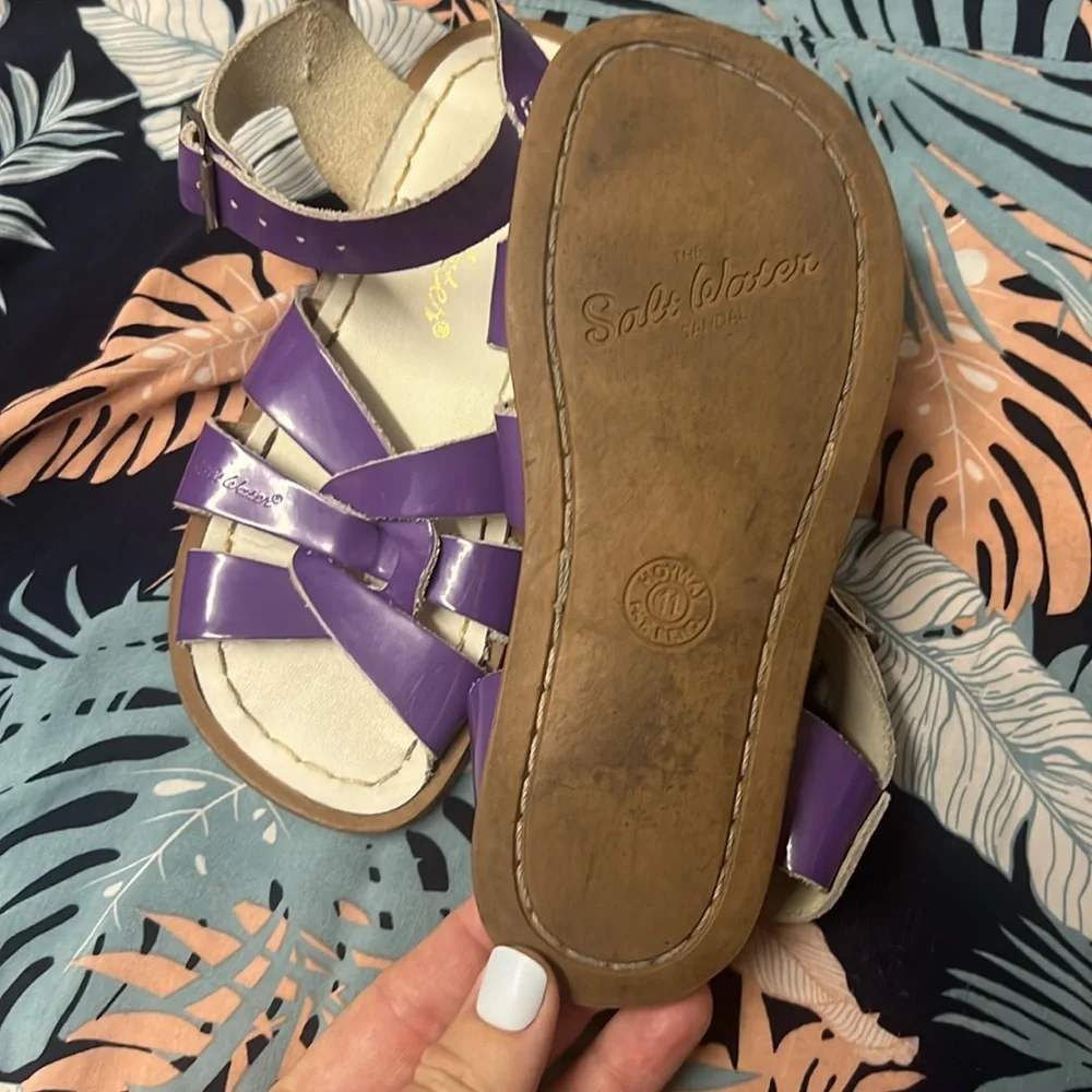 Saltwater purple sandals size 11 - Picture 4 of 4